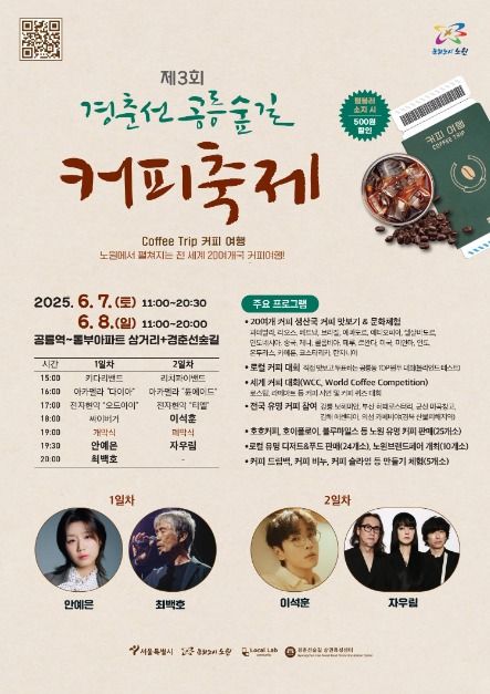 2025 경춘선 공릉숲길 커피축제 포스터