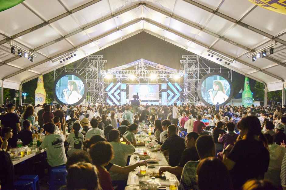 홍천강 별빛음악 맥주축제 포스터 · 강원 축제